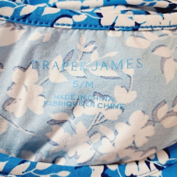 Draper James Blue & White Ditsy‎ Floral Ruffle Hem Nighty Nightgown - Picture 5 of 7